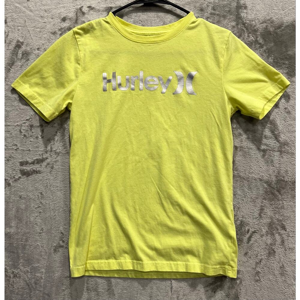 Hurley Kids T-Shirt Yellow Size 14/16 Short Sleeve Casual Camping Activewear